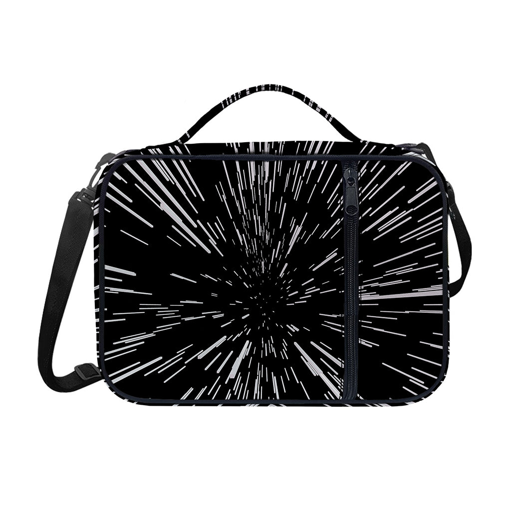 Black And White Lightspeed Print Shoulder Strap Bible Bag