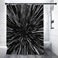 Black And White Lightspeed Print Shower Curtain