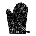 Black And White Lightspeed Print Single Oven Mitt