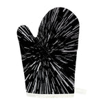 Black And White Lightspeed Print Single Oven Mitt