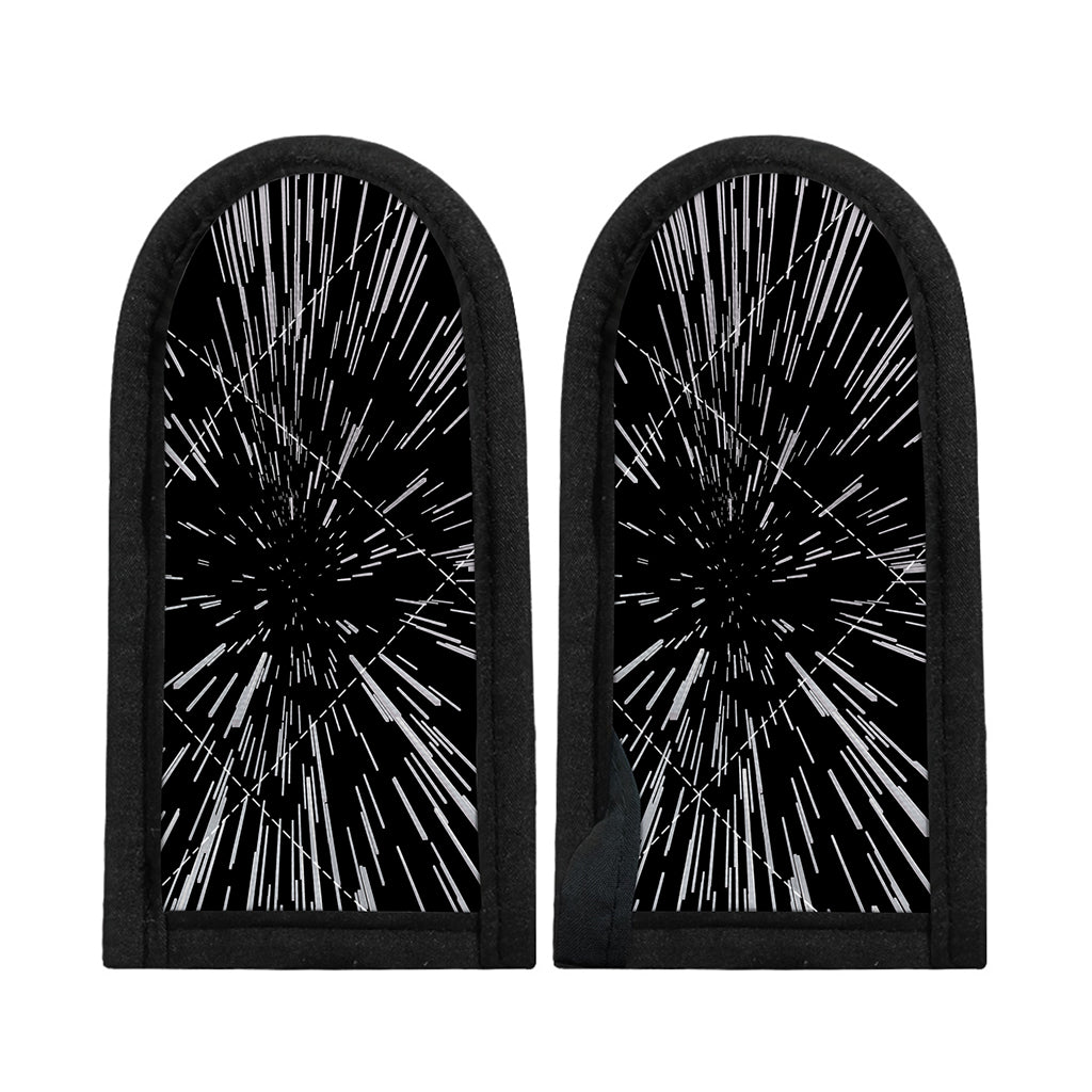 Black And White Lightspeed Print Skillet Handle Cover