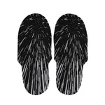 Black And White Lightspeed Print Slippers