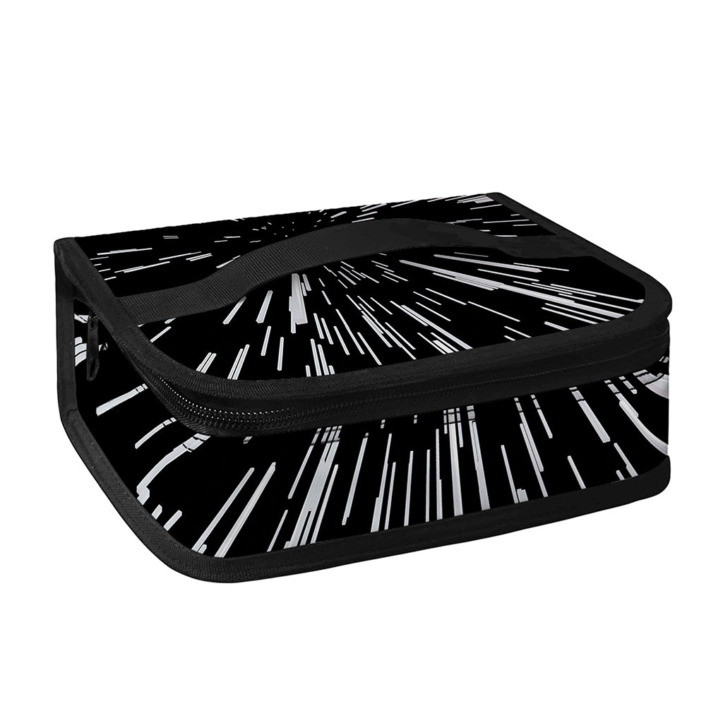 Black And White Lightspeed Print Small Lunch Bag
