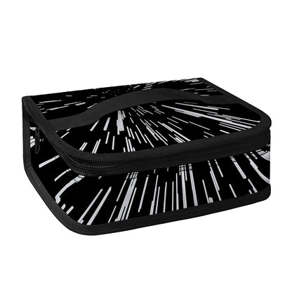 Black And White Lightspeed Print Small Lunch Bag