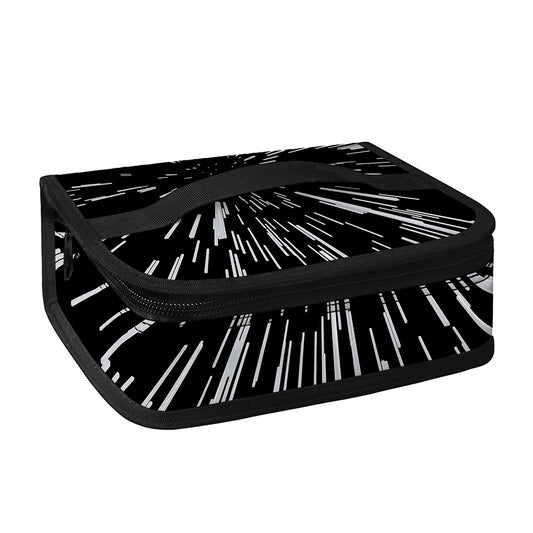 Black And White Lightspeed Print Small Lunch Bag
