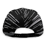 Black And White Lightspeed Print Snapback Cap