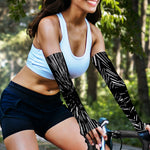 Black And White Lightspeed Print Sun Protection Arm Sleeves