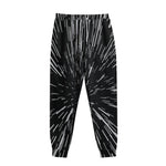 Black And White Lightspeed Print Sweatpants