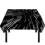 Black And White Lightspeed Print Tablecloth