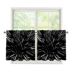 Black And White Lightspeed Print Tier Curtains