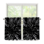 Black And White Lightspeed Print Tier Curtains