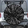 Black And White Lightspeed Print Tire Cover