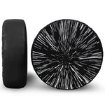 Black And White Lightspeed Print Tire Cover