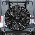 Black And White Lightspeed Print Tire Cover With Camera Hole