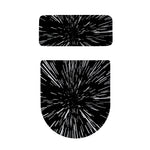 Black And White Lightspeed Print Toilet Lid And Tank Cover Set