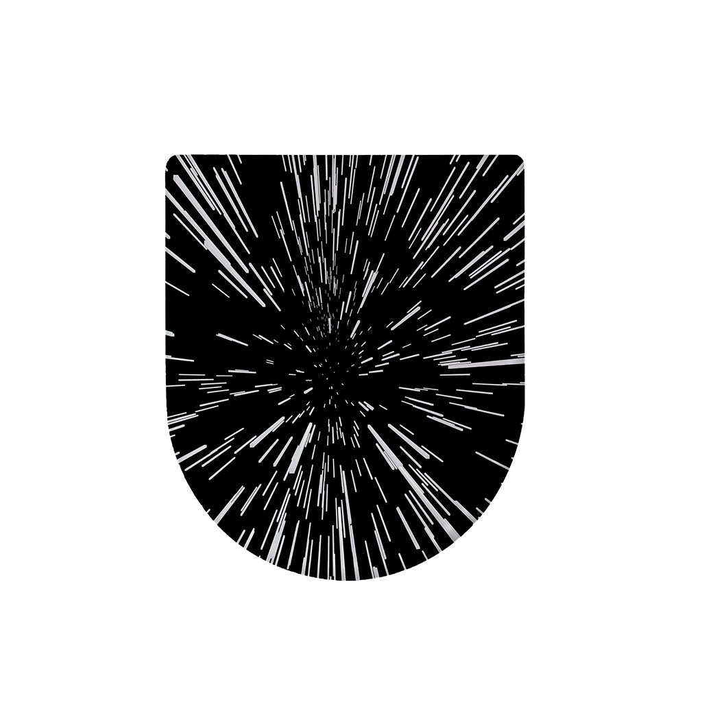 Black And White Lightspeed Print Toilet Lid Cover