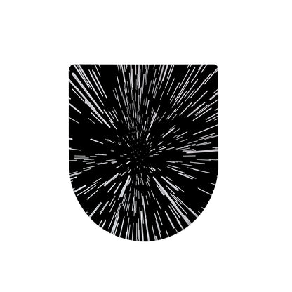 Black And White Lightspeed Print Toilet Lid Cover