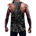Black And White Lightspeed Print Training Tank Top