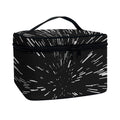 Black And White Lightspeed Print Travel Makeup Bag