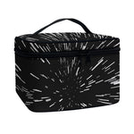 Black And White Lightspeed Print Travel Makeup Bag