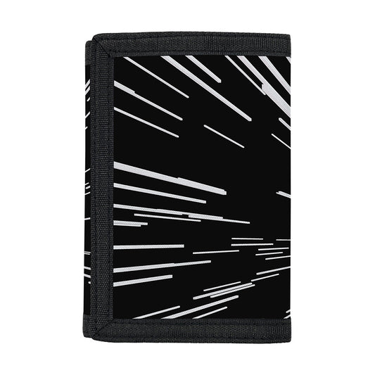 Black And White Lightspeed Print Trifold Wallet