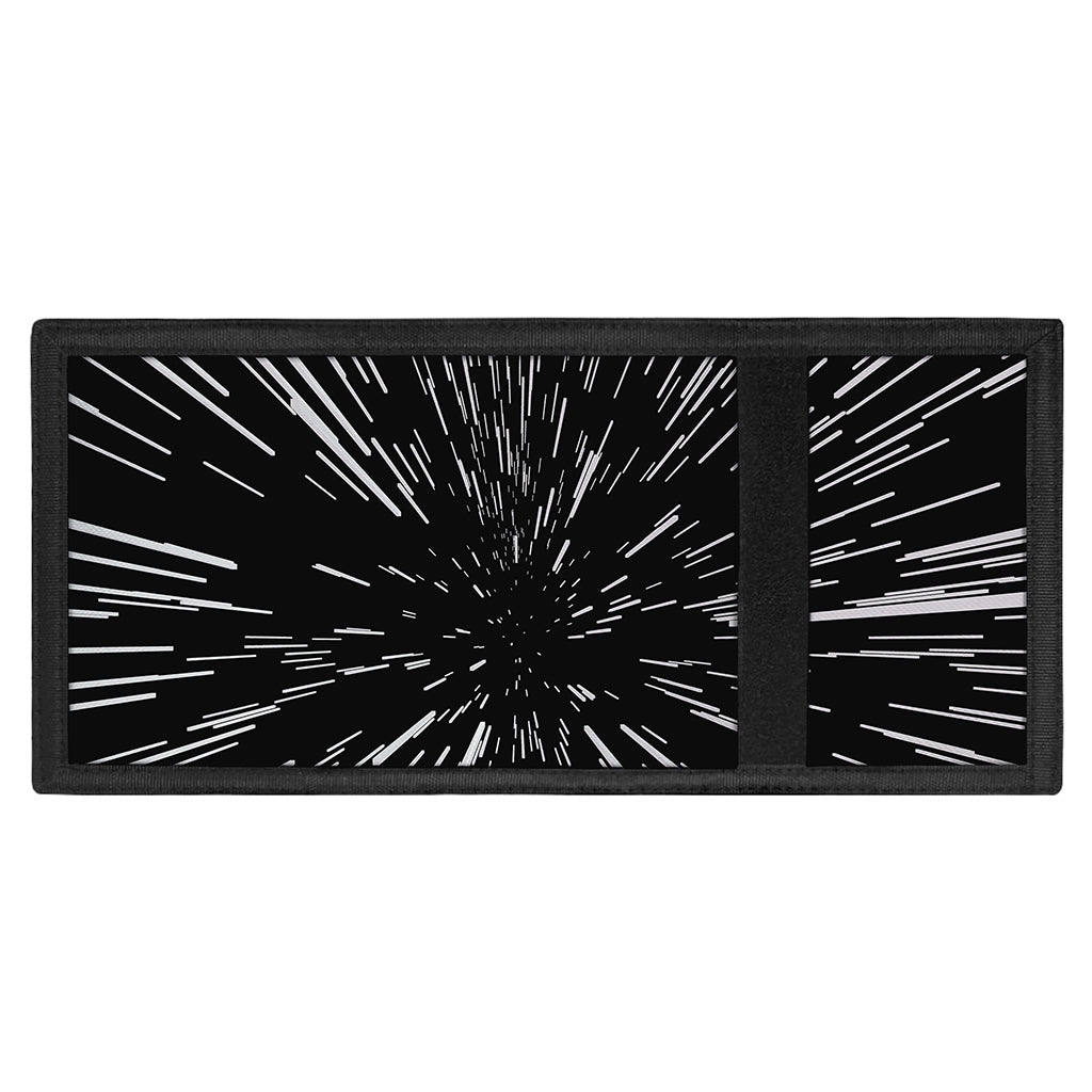 Black And White Lightspeed Print Trifold Wallet
