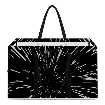 Black And White Lightspeed Print Utility Tote Bag