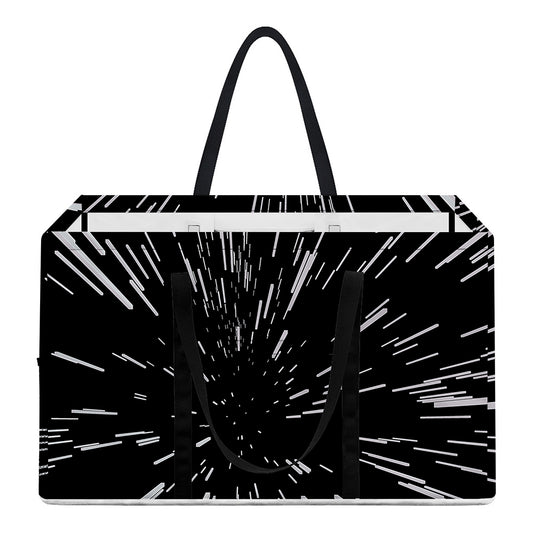 Black And White Lightspeed Print Utility Tote Bag