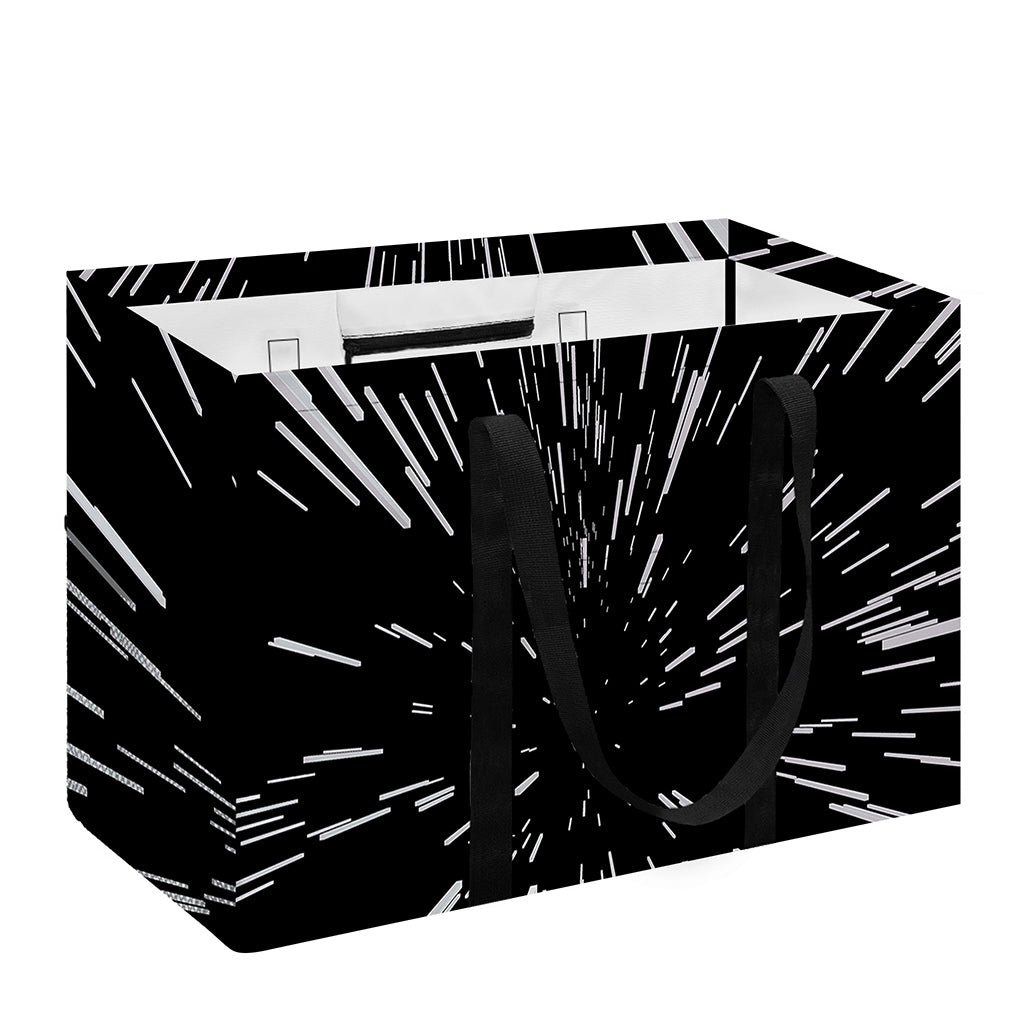Black And White Lightspeed Print Utility Tote Bag