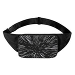 Black And White Lightspeed Print Waist Bag