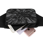 Black And White Lightspeed Print Waist Bag