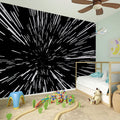 Black And White Lightspeed Print Wall Sticker