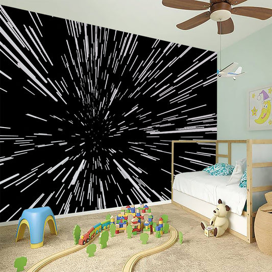 Black And White Lightspeed Print Wall Sticker
