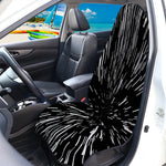Black And White Lightspeed Print Waterproof Car Seat Cover