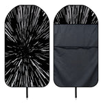 Black And White Lightspeed Print Waterproof Car Seat Cover