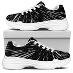 Black And White Lightspeed Print White Chunky Shoes
