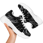 Black And White Lightspeed Print White Chunky Shoes