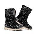 Black And White Lightspeed Print Winter Boots