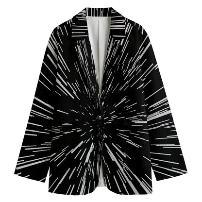 Black And White Lightspeed Print Women's Blazer