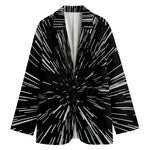 Black And White Lightspeed Print Women's Blazer