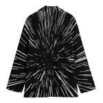 Black And White Lightspeed Print Women's Blazer