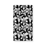 Black And White Lily Pattern Print Baby Crib Sheet