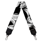Black And White Lily Pattern Print Bag Strap