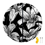 Black And White Lily Pattern Print Basketball