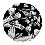 Black And White Lily Pattern Print Basketball