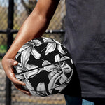 Black And White Lily Pattern Print Basketball