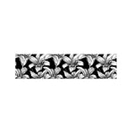 Black And White Lily Pattern Print Bed Runner