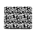 Black And White Lily Pattern Print Bifold Wallet