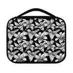 Black And White Lily Pattern Print Classic Bible Case