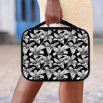 Black And White Lily Pattern Print Classic Bible Case